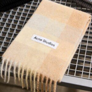 Acne Studios Plaid Wool Scarf